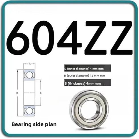 4 pcsMiniature Ball Bearings 3x9x5/4x12x4/5x14x5/6x17x6/7x19x6/8x22x7/9x24x7 RC car Bearing Set(604ZZ(4x12x4)-4pcs) in Kuwait