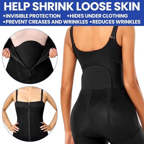 Outus 2 Pcs Lipo Foam Board Set Abdominal and Back Lipo Compression Board 360 Lymphatic AB Compression Foams Pad for Women(Black) in Kuwait