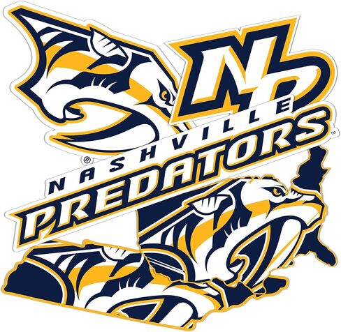 ملصق صبار الصحراء ناشفيل بريداتورز ملصق فريق NHL National Hockey League ملصق من الفينيل لزجاجة مياه الكمبيوتر المحمول ودفتر قصاصات السيارة (النوع 2-3) in Kuwait