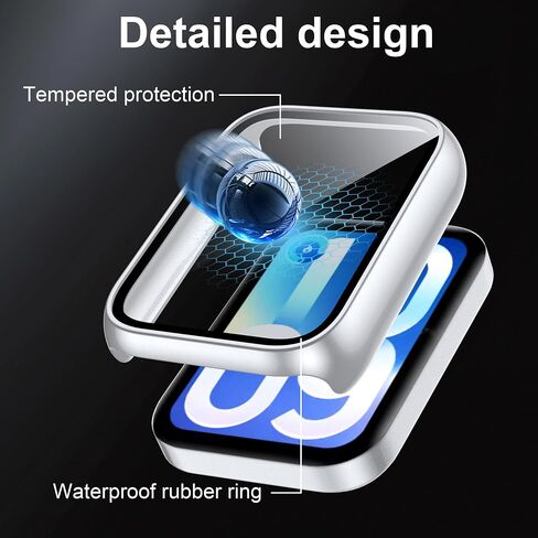 متوافق مع حافظة واقي الشاشة Xiaomi Smart Band 10 Pro، غشاء صلب من البولي كربونات في قطعة واحدة، مقاوم للخدش والصدمات، رفيع للغاية وشفاف وأسود من التيتانيوم الصلب 2 في 1 in Kuwait