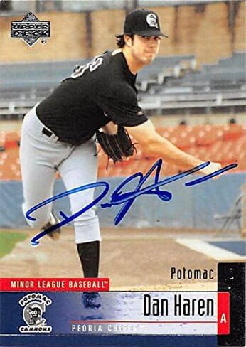 191223 St Louis Cardinals Ft 2002 Upper Deck No. 48 Minor League Rookie Dan Haren بطاقة بيسبول موقعة in Kuwait