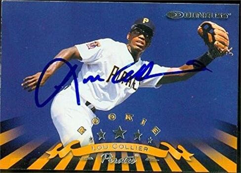 مستودع التوقيع 46478 بطاقة بيسبول موقعة من Lou Collier Pittsburgh Pirates 1997 Donruss No .71 in Kuwait