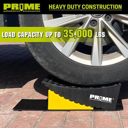 PRIME 1 RV Camper Levelers مقاس 6 بوصات، عبوتان من منحدر دعم العجلات شديد التحمل للمركبات الترفيهية والمعسكرات والمقطورات، وكتلة إيقاف الإطارات وإيقاف عجلة المقطورة - قبضة قرص العسل، وقاعدة مضادة للانزلاق للسيارات والشاحنات وسيارات الدفع الرباعي in Kuwait