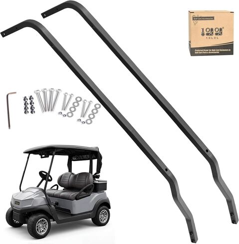 10L0L Golf Cart Front Roof Strut Brackets for Club Car Precedent Club car Tempo, Heavy Duty Split Design Strut Support Repair Kit with Steel Screw Bushings, OEM Replacement Roof Support Brackets in Kuwait