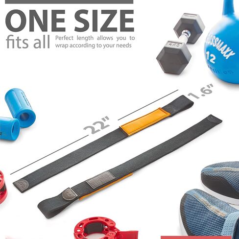 WARM BODY COLD MIND Lasso Lifting Wrist Straps for Cross Training - Rated at 770 lb - Hand Wraps for Olympic Weightlifting, Powerlifting, Weight Lifting, Bodybuilding Strength Deadlift Gym Bar, Cotton in Kuwait