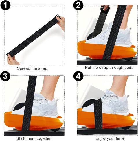 4 Pcs Pedal Straps, Leg Exerciser Foot Straps for Seniors, Anti-Slip Elastic Pedal Straps for Home Fitness, Pedal Exerciser Accessories for Low-Impact Workouts, Fitness Equipment in Kuwait