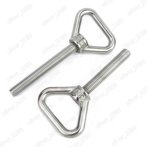 304 Stainless Steel Triangle Eye Bolts Screws M8 M10 M12 (M8 x 80mm,1) in Kuwait
