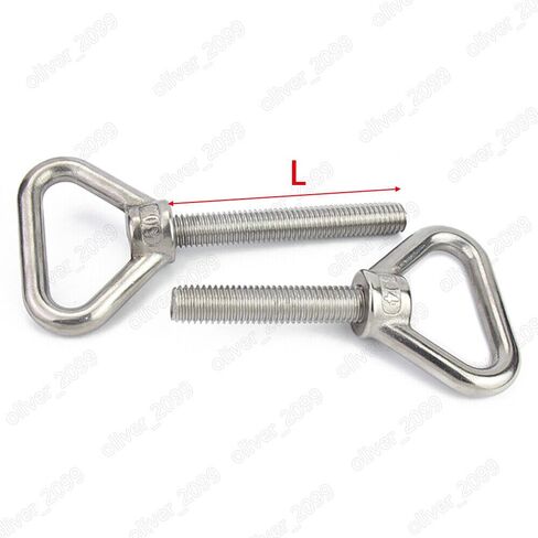 304 Stainless Steel Triangle Eye Bolts Screws M8 M10 M12 (M8 x 80mm,1) in Kuwait