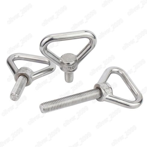 304 Stainless Steel Triangle Eye Bolts Screws M8 M10 M12 (M8 x 80mm,1) in Kuwait