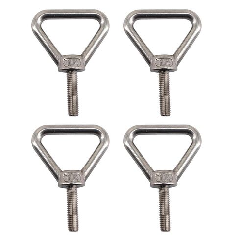 4Pcs M8x30 304 Stainless Steel Long Shank Triangle Lifting Eye Bolts Screws Heavy Duty Lifting Ring Eyebolts in Kuwait