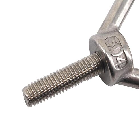 4Pcs M8x30 304 Stainless Steel Long Shank Triangle Lifting Eye Bolts Screws Heavy Duty Lifting Ring Eyebolts in Kuwait