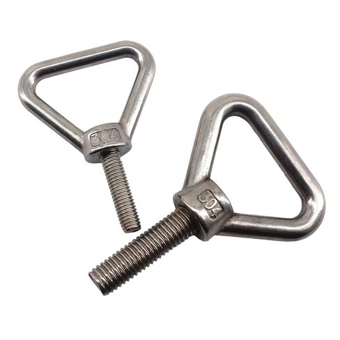 4Pcs M8x30 304 Stainless Steel Long Shank Triangle Lifting Eye Bolts Screws Heavy Duty Lifting Ring Eyebolts in Kuwait