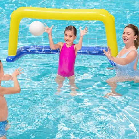 H2O اذهب! كرة الماء العائمة الرياضية - هدف كرة الماء العائم القابل للنفخ - هدف ضخم مقاس 57 بوصة × 33 بوصة مع كرة in Kuwait