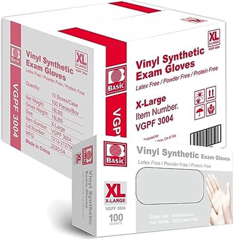 Disposable Vinyl Gloves, Clear, Powder Free Latex Free Disposable Gloves in Kuwait