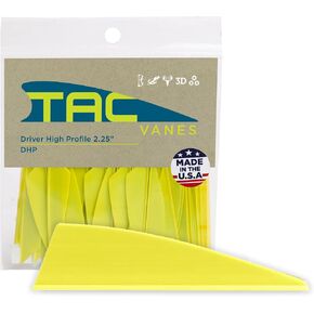 TAC Vanes Driver High Profile 2.25" Arrow Vanes – Yellow (36 Pack) Archery Fletching in Saudi Arabia