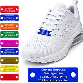 Personalized Shoe ID Tag for Runners, Cyclists & Kids – Custom Emergency Medical ID Shoe Tag, Durable Impact Acrylic Lace Tag with Engraving for Running, Hiking, Travel Safety in Saudi Arabia