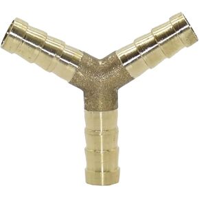 5pcs Y-Shape Brass Hose Fitting Tee 8mm 10mm 3 Way Hose Tube Copper Barbed Coupling Connector (8mm tee) in Kuwait