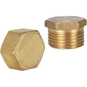 1/8"1/4"3/8"1/2"3/4'' Male&Female Threaded Brass Pipe Hex Head Brass Stopper End Cap Plumbing Fitting Connector (Female 1I8) in Kuwait