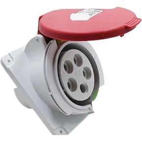 PKF32F435 415V waterproof concealed italic industrial socket (32A 6h IP44 5P red) in Saudi Arabia