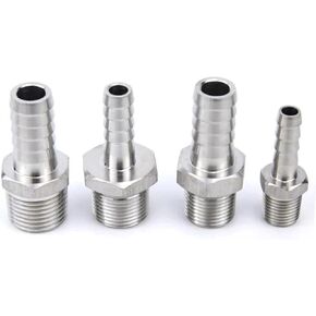 1 قطعة 10 مللي متر خرطوم M12x1.5 ذكر الموضوع الفولاذ المقاوم للصدأ ارتفاع ضغط وصلة أنابيب تركيبات سباكة in Kuwait