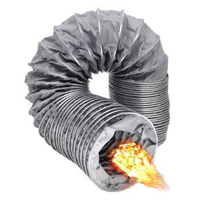 High-Temperature Resistant Flexible Duct Hose for Range Hood & HVAC - Fiberglass Ducting 50-600mm(L8mx400mm) in Kuwait