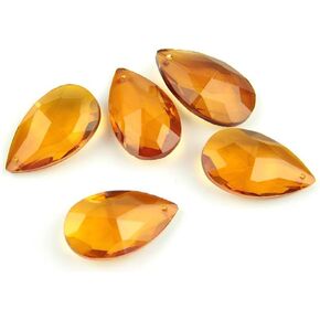 Hanging Crystals Prisms 100pcs Amber 38mm Drop Crystal Prism Pendant Chandelier Jewelry Pendants Hangings Crystals for Decoration in Kuwait