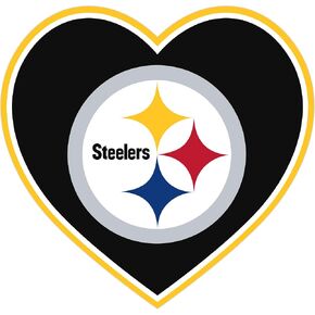 ألوان الفريق لملصقات القلب من Siskiyou NFL Pittsburgh Steelers، مقاس واحد in Kuwait