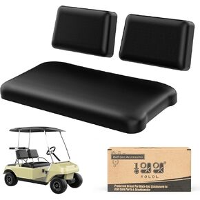 10L0L Golf Cart Seat Covers for Club Car DS 1982-2000 and for Yamaha G22, Staple On Black Microfiber Leather Front Seat Covers, Anti-Scratch & Anti-Fading, Waterproof & UV Resistant in Kuwait