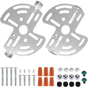 KC&KST 2 Pack Universal Light Fixture Mounting Bracket, 4 Inch Steel Round Crossbar with Screws & Nuts - for Ceiling Lights, Wall Sconces, Pendant, Chandelier, Vanity Light Installation (Style 5-2PC) in Kuwait