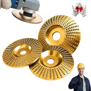 3Pcs Tungsten Carbide Cutting Wheel, Angle Grinder Polishing Pad, Heavy-Duty Wood Carving Disc Set, ungsten Carbide Grinding Wheel Wood Carving for 4" & 4-1/2" Grinders in Kuwait