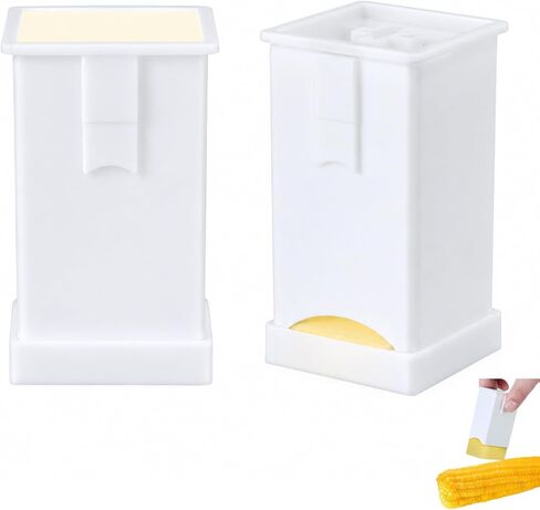 2 Pcs Corn On The Cob Butter Spreader With Cover,On Pancakes,Waffles,Bagels | Butter Holder For Corn On The Cob,Plastic Dishwasher Safe,On Pancakes,Waffles,Bagels And Toast Dispenser in Kuwait