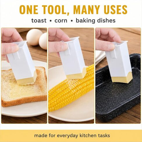 2 Pcs Corn On The Cob Butter Spreader With Cover,On Pancakes,Waffles,Bagels | Butter Holder For Corn On The Cob,Plastic Dishwasher Safe,On Pancakes,Waffles,Bagels And Toast Dispenser in Kuwait