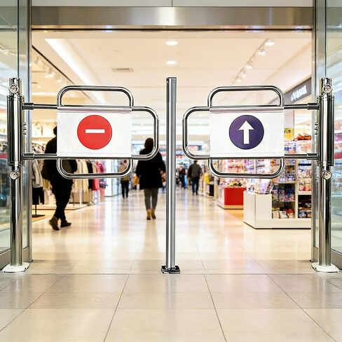 Automatic Rebound Safety Swing Gate with Self-Closing Door for Supermarket, Warehouse, Library, and Shop-140cm/55in in Kuwait
