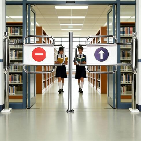 Automatic Rebound Safety Swing Gate with Self-Closing Door for Supermarket, Warehouse, Library, and Shop-140cm/55in in Kuwait