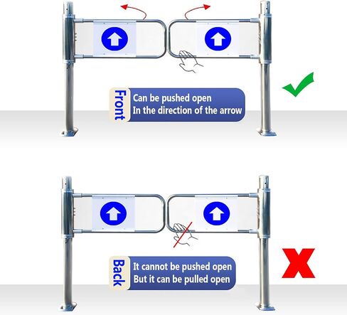Automatic Rebound Safety Swing Gate with Self-Closing Door for Supermarket, Warehouse, Library, and Shop-140cm/55in in Kuwait