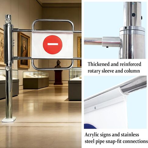 Automatic Rebound Safety Swing Gate with Self-Closing Door for Supermarket, Warehouse, Library, and Shop-140cm/55in in Kuwait
