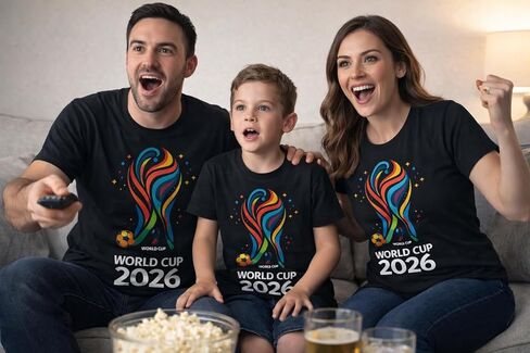 2026 Soccer Fan Shirt, Custom Name Number Tee, International Football Fan Shirt, Personalized Back Print Soccer Tee for Men Women Kids Multi in Kuwait
