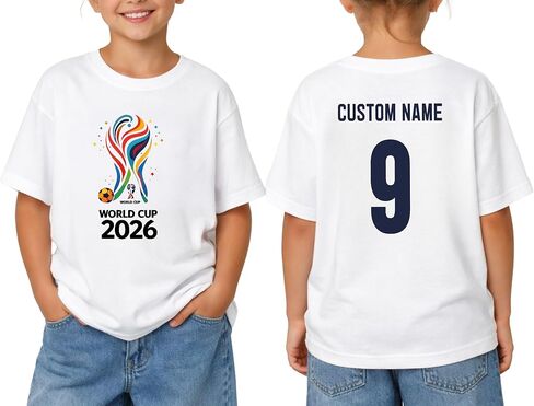 2026 Soccer Fan Shirt, Custom Name Number Tee, International Football Fan Shirt, Personalized Back Print Soccer Tee for Men Women Kids Multi in Kuwait