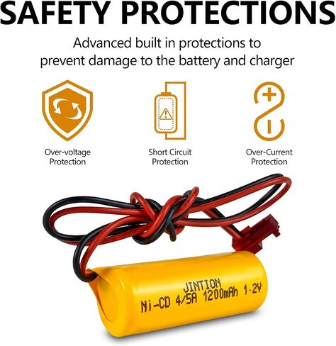 JINTION ELB1P201NB ضوء الطوارئ NiCad 1200mAh 1.2V 4/5 A بطارية لليثونيا ELB1P201N2 ELB1P2901N ELB1P201N ANIC1493 ليثونيا 1009S00-MZ ELB0320 Grainger 4WT20 OSA212 NIC1169 EBE-33 in Kuwait