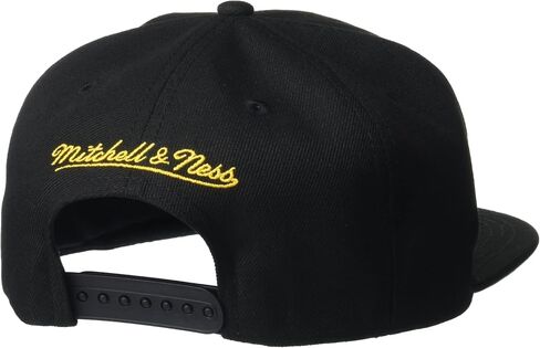 قبعة Mitchell & Ness Los Angeles Lakers NBA Shark Bite Snapback Hat، باللون الأسود in Kuwait