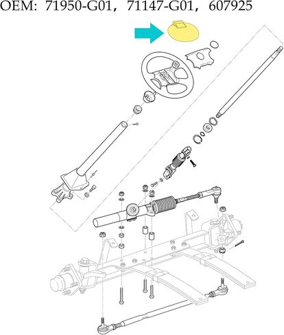 10L0L Golf Cart Steering Wheel Scorecard Holder for EZGO TXT, RXV, ST Workhorse MPT, Cushman Golf Cart, Replaces OEM# 607925 71950-G01 71147-G01 in Kuwait