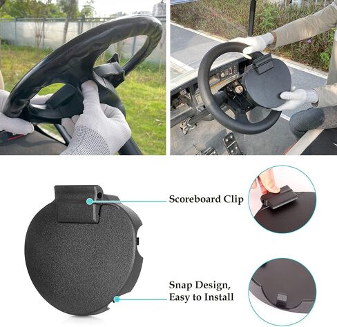 10L0L Golf Cart Steering Wheel Scorecard Holder for EZGO TXT, RXV, ST Workhorse MPT, Cushman Golf Cart, Replaces OEM# 607925 71950-G01 71147-G01 in Kuwait