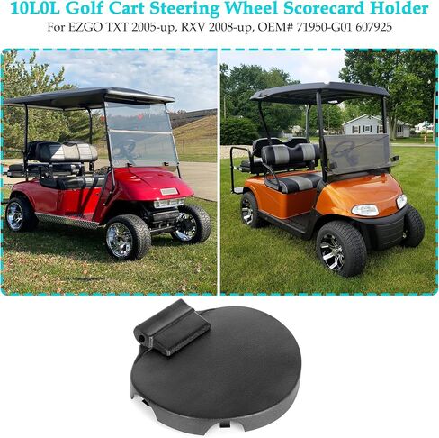 10L0L Golf Cart Steering Wheel Scorecard Holder for EZGO TXT, RXV, ST Workhorse MPT, Cushman Golf Cart, Replaces OEM# 607925 71950-G01 71147-G01 in Kuwait