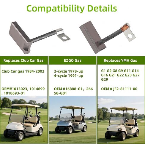مجموعة فرش محرك عربة الجولف لسيارة EZGO/Club Car/Yamaha | يناسب EZGO 1980+، Club Car 1984+، Yamaha 1978+ الغاز/الكهرباء؛ النحاس والكربون. يستعيد أداء المحرك؛ مجموعة الترقية in Kuwait