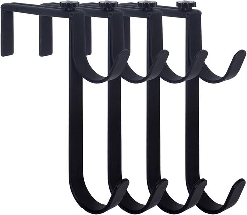Heavy Duty Pool Pole Hangers - Adjustable Hooks for Poles, Hoses, Skimmers - Black Fence Hooks for Hanging Swimming Pool Accessories - Garden Tools (4 Packs) in Kuwait