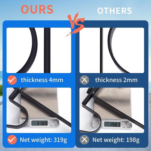 Heavy Duty Pool Pole Hangers - Adjustable Hooks for Poles, Hoses, Skimmers - Black Fence Hooks for Hanging Swimming Pool Accessories - Garden Tools (4 Packs) in Kuwait