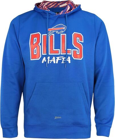 Zubaz NFL Men's Buffalo Bills Mafia Hoodie, Hooded Sweatshirt in Kuwait