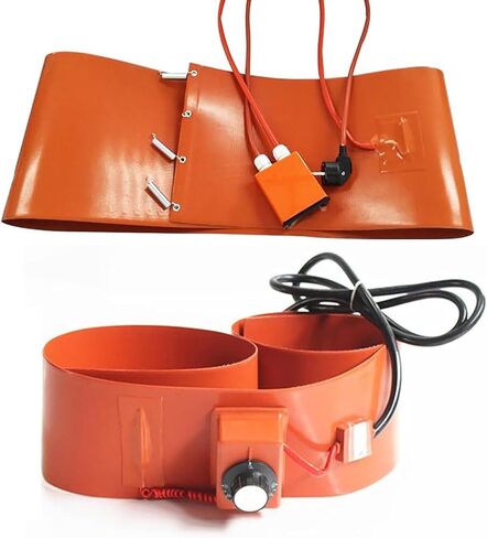 Drum Heater Pail Barrel Band， Oil Drum and LPG Tank Heating Belt(Digital Display,200L 1740 * 125mm 1000W) in Kuwait