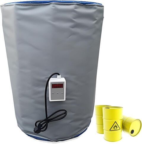 IBC Drum Heater,Metal Oil Drum Heater, 200L/1000L IBC Drum Heating Blanket, for Plastic Barrels, Iron Barrels, IBC Barrels, and Various Gas Tanks Grey-1000L in Kuwait