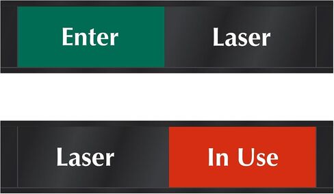 ليزر SmartSign - لافتة منزلق للدخول/الاستخدام، 2.25 بوصة × 10 بوصة، لوحة بلاستيكية 60 مل في إطار من الألومنيوم مع دعامة لاصقة رغوية، مؤشر باب منزلق للخصوصية، أحمر/أخضر على أسود، صنع في الولايات المتحدة الأمريكية in Kuwait